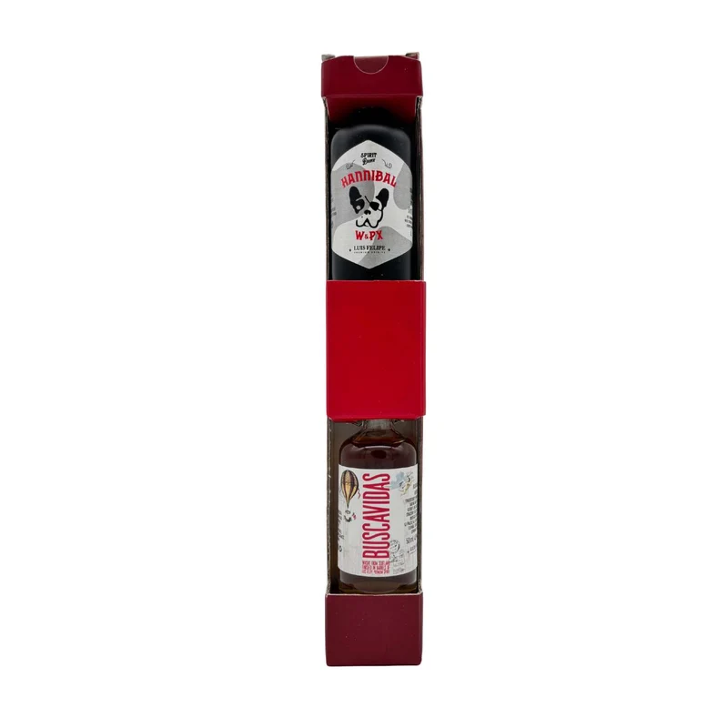 Set Luis Felipe Buscavidas Whisky 0,05L 40% und Hannibal W&PX 0,05L 35%